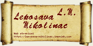 Leposava Mikolinac vizit kartica